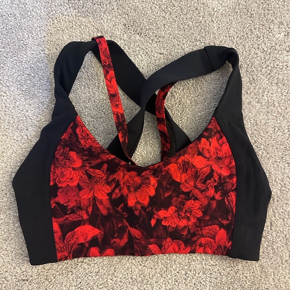 Lululemon Sweat Times Bra 6 CarmineTrue Red Black - Picture 3 of 6